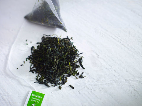 Green tea temple split bag