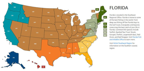 USA Fisheries Map