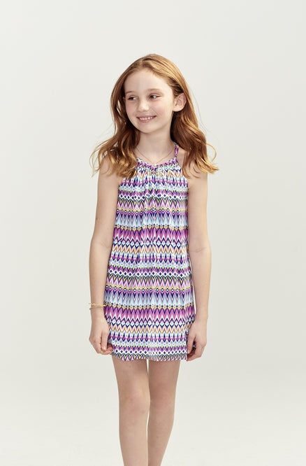 Ellie Girl Halter Dress in Carnival