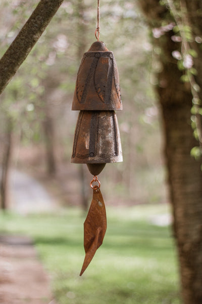 Ceramic wind chime handmade ceramic garden bell painted ceramic bells