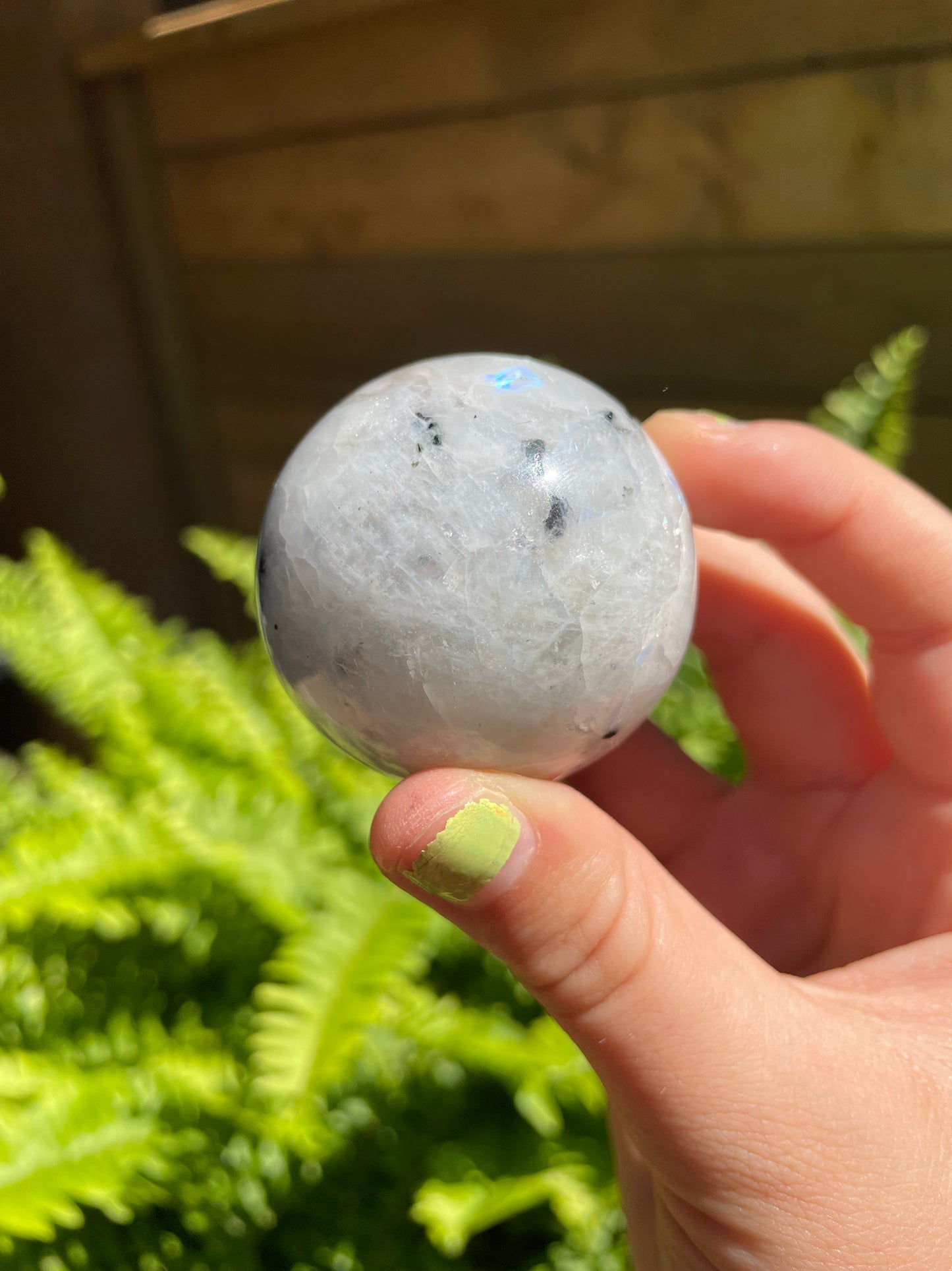 White Labradorite Sphere- Medium