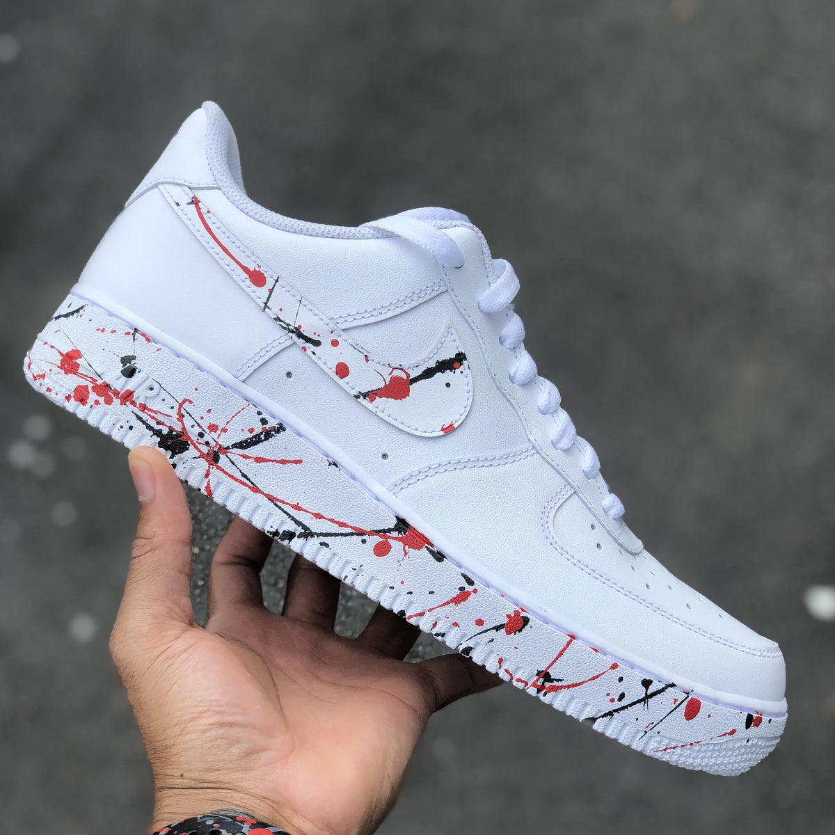 white air forces painted