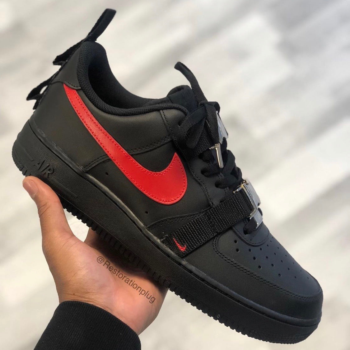 black and red airforces