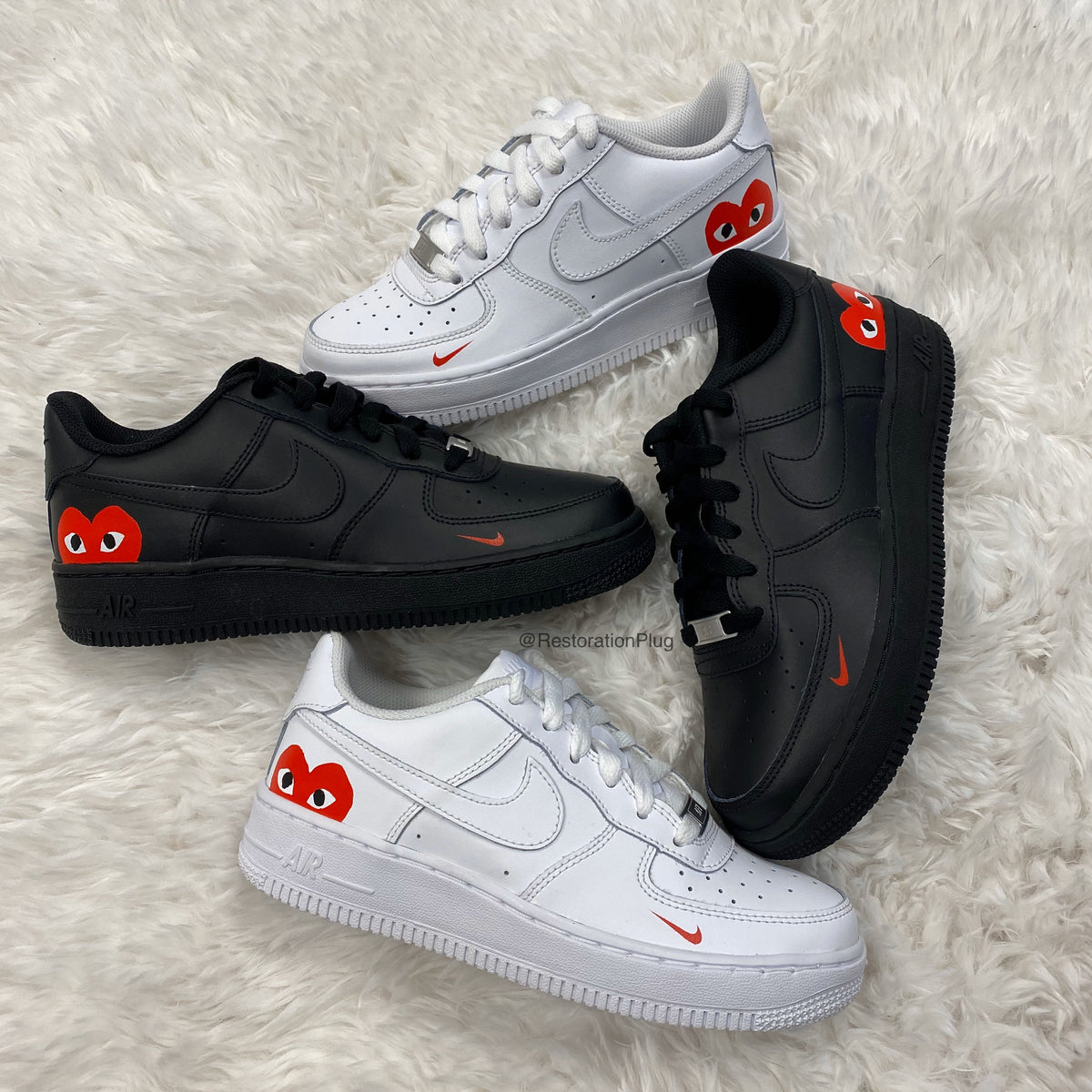 comme des garcons air force 1 heart