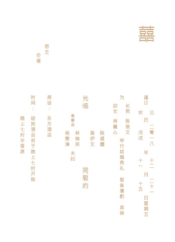 Wedding Invitation Card Chinese Wedding Formatting