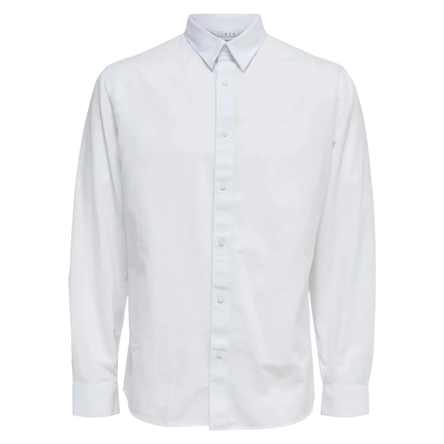 Selected Linen Blend Long Sleeve Shirt for Men