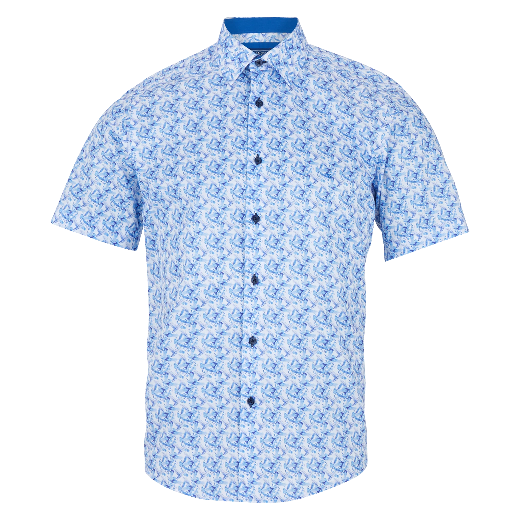 DG’s Drifter Feather Print Short Sleeve Shirt for Men