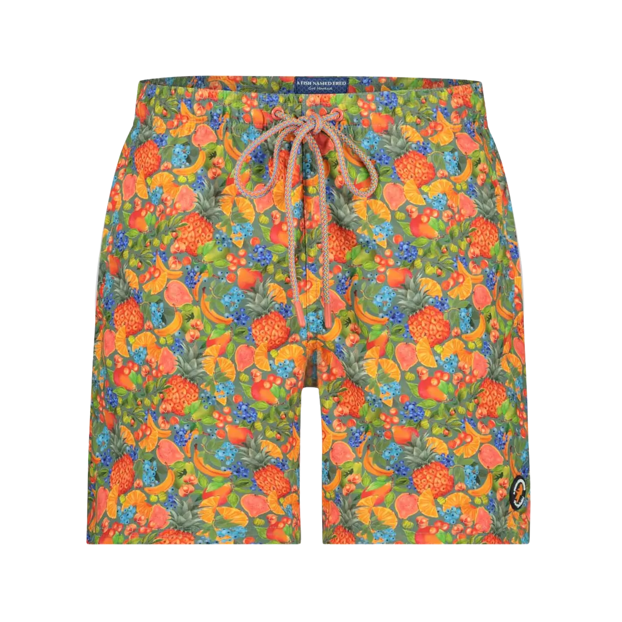 A Fish Named Fred Fruit Forest Swim Shorts for Men