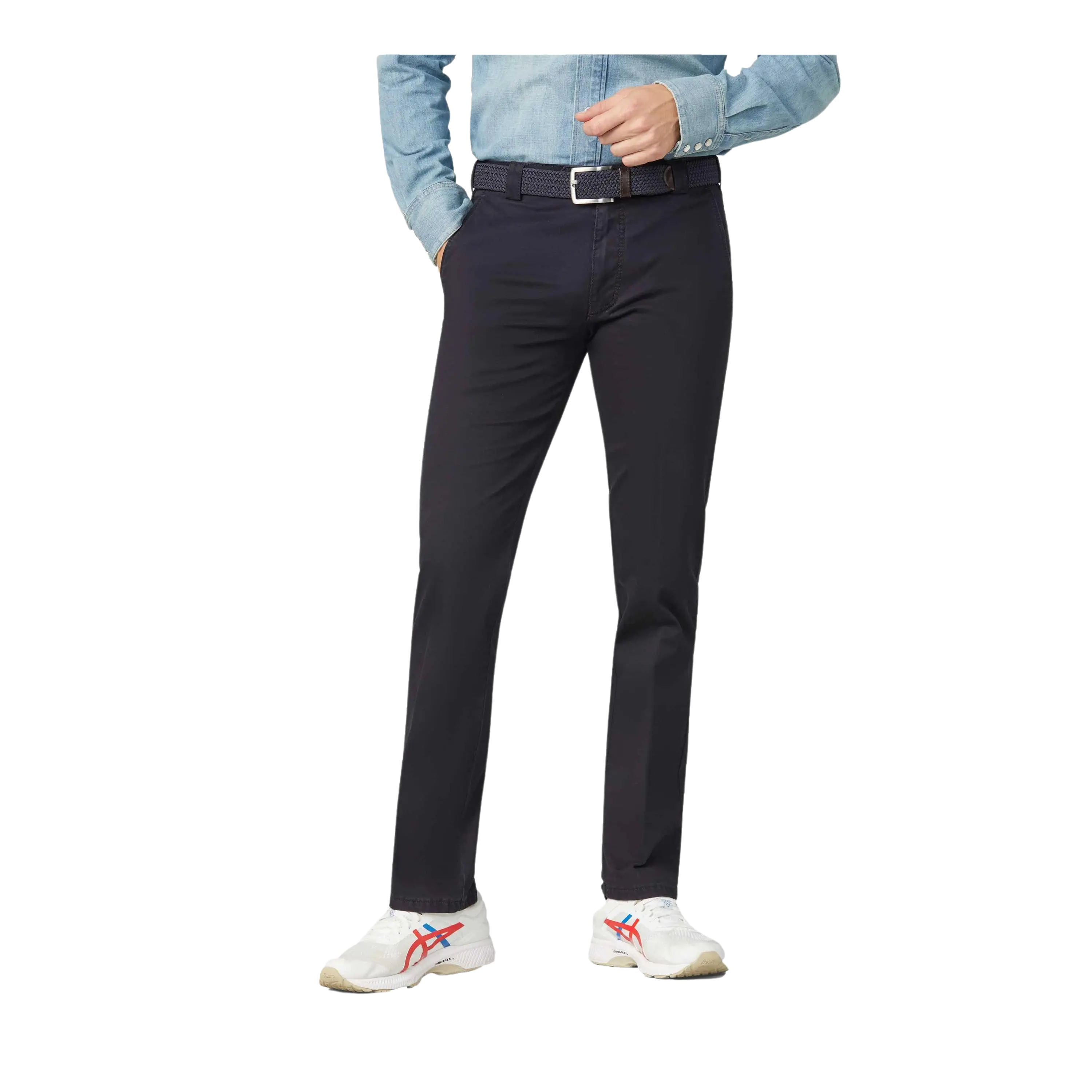 Meyer Roma Soft Cotton Chino In Marine for Men