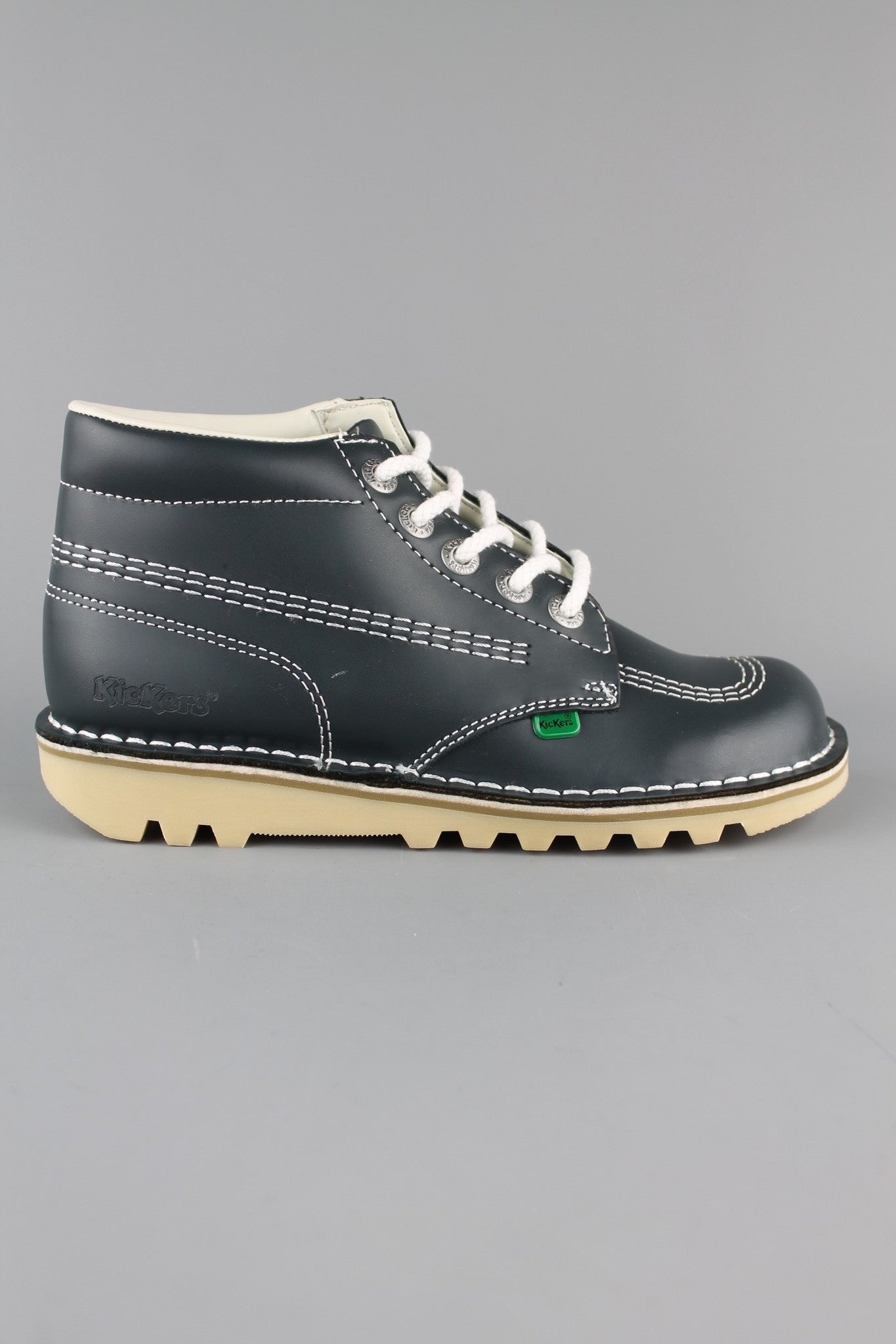 Kickers Kick Hi W Womens Navy Blue White Lace Up kickers kick hi w womens navy blue white lace up