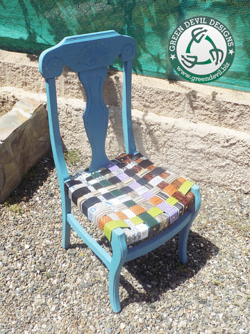 Upcycled belt chair
