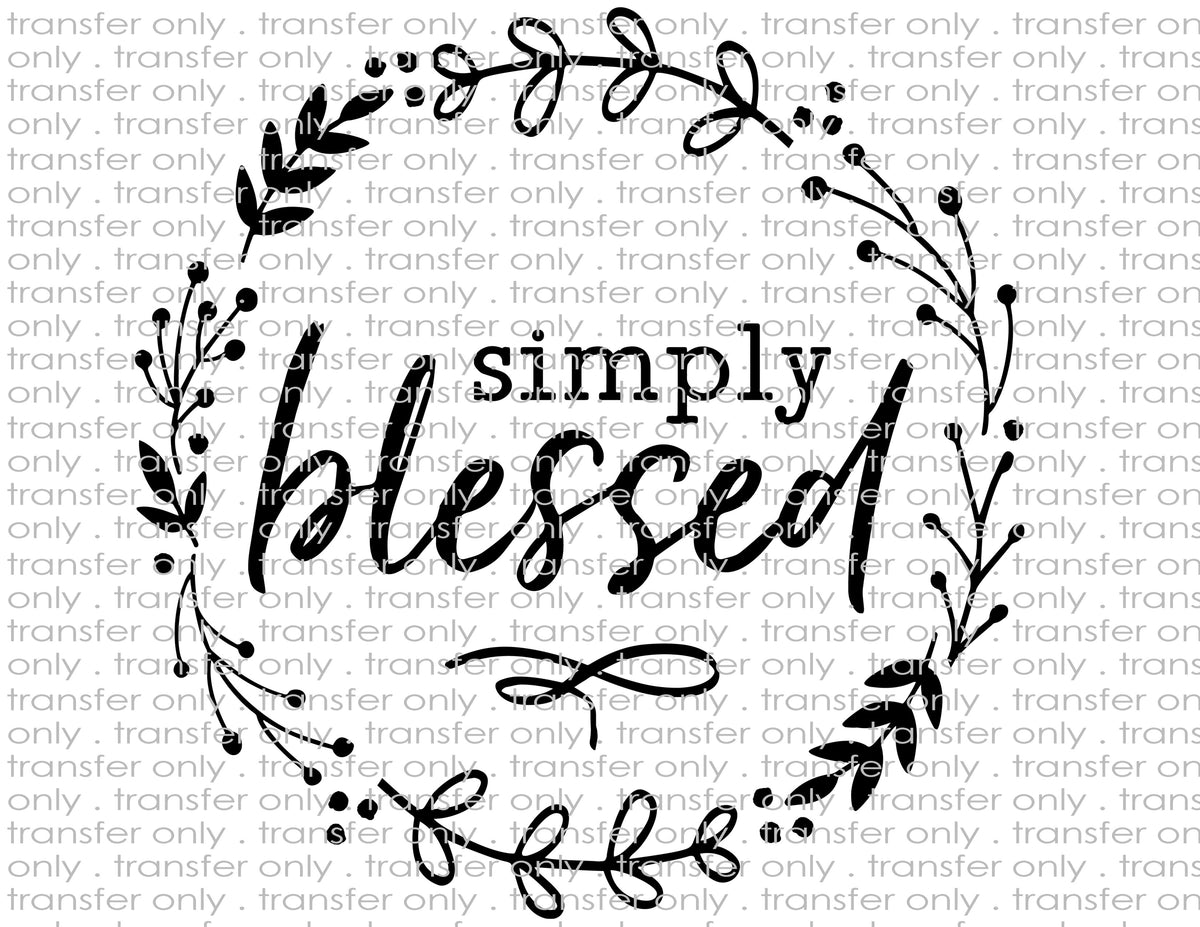 Simply Blessed Waterslide Sublimation Transfers Crafty Bucks