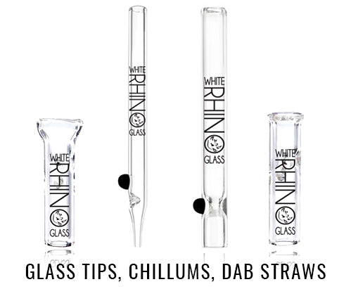 Glass Chillum | Dab Straws | Glass Hand Pipes | Waterpipes Online - White Rhino Products 