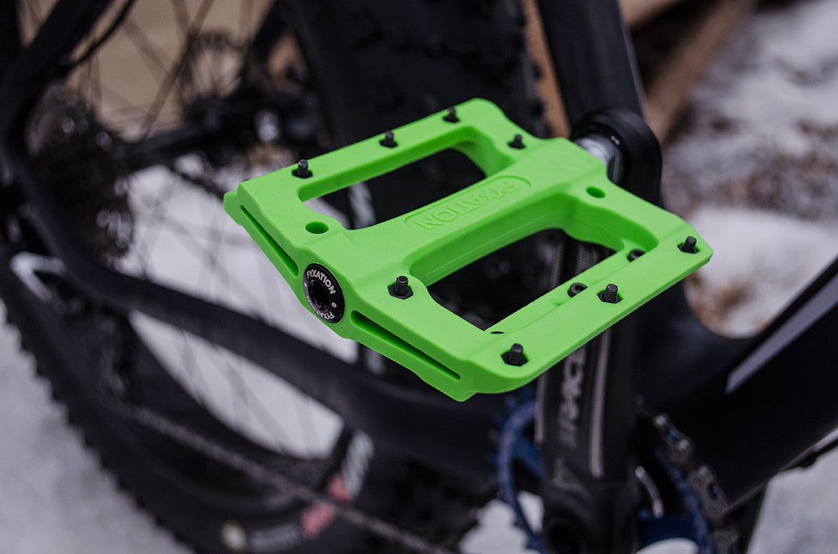 Green Fat Bike Pedals