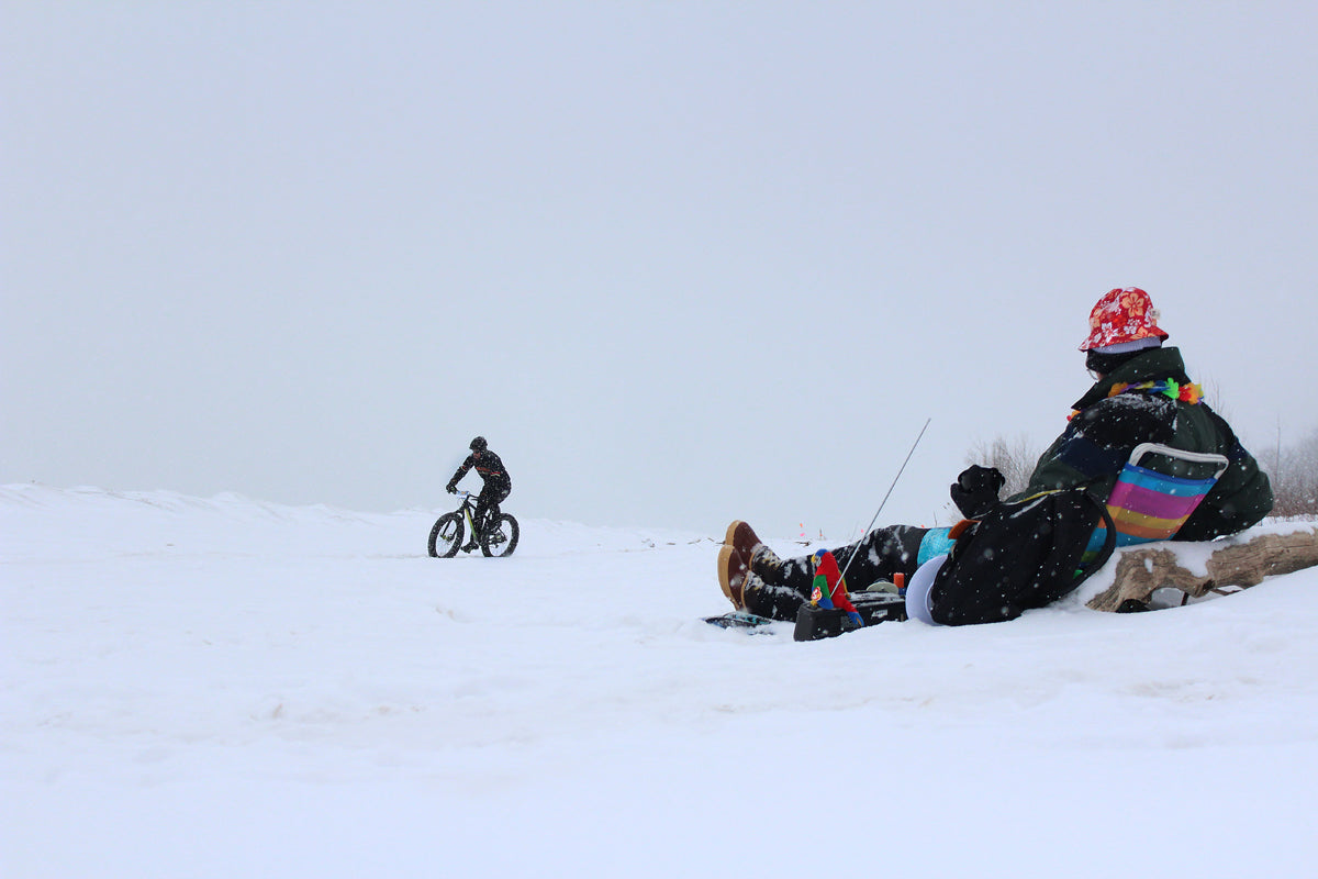 Shell Track fat bike race Lake Michigan leg