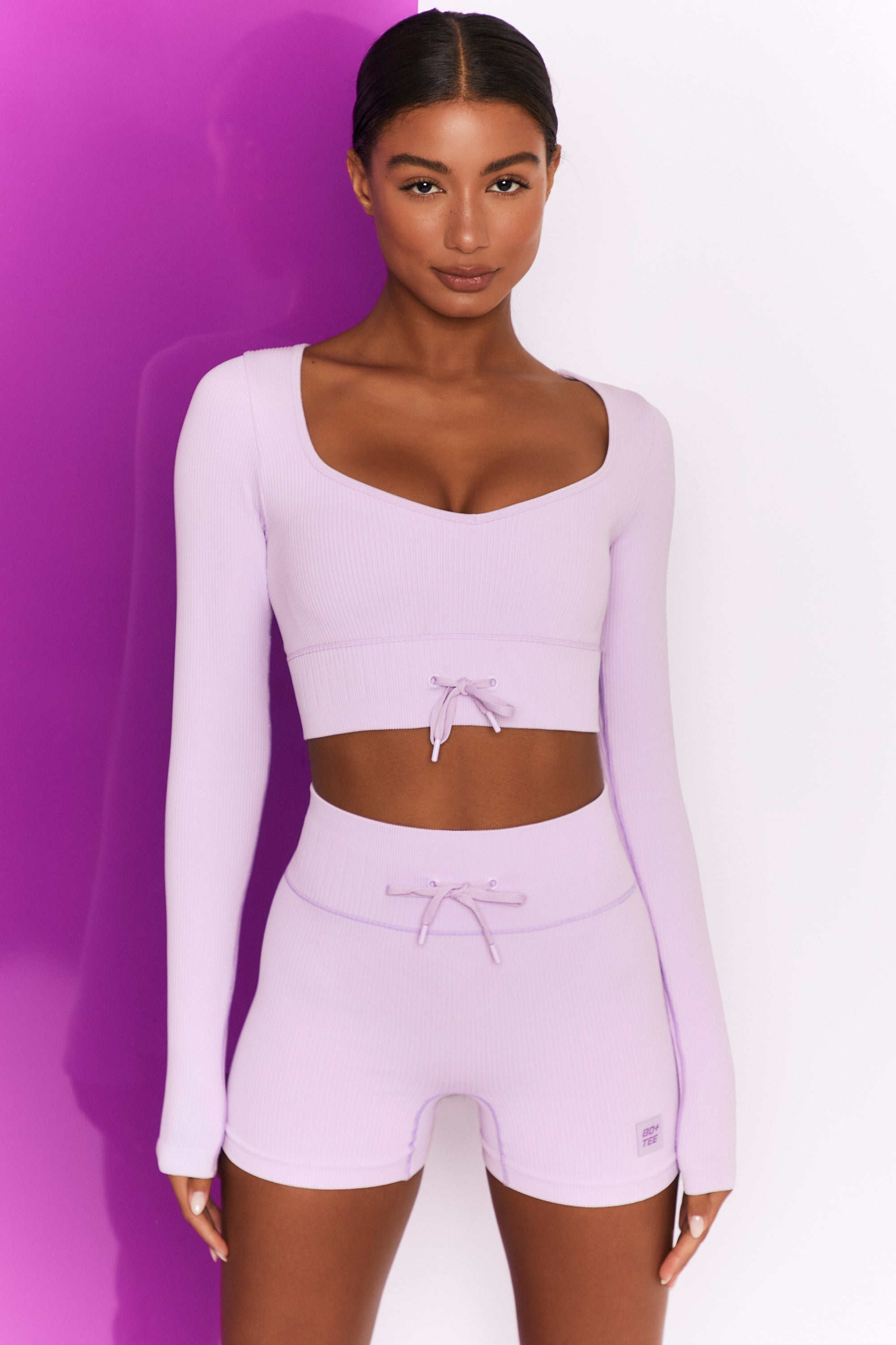 Time Check - Crop Top in Lilac