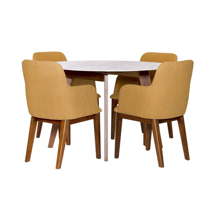 Set de Comedor Chapelle / Mostaza - 4 sillas