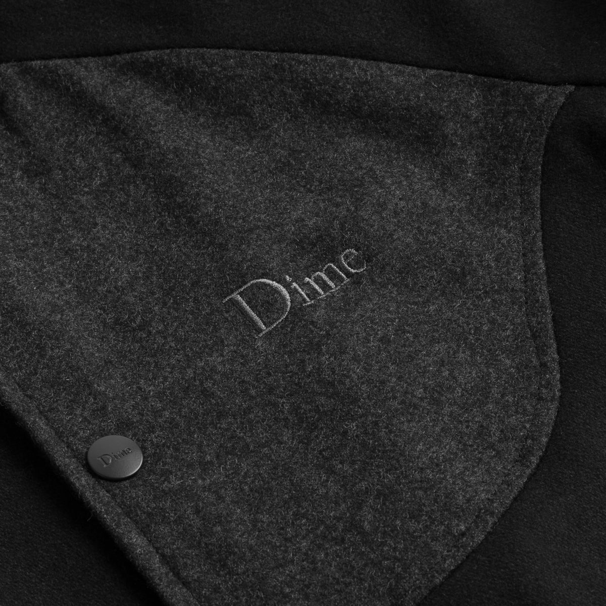 Dime Letterman Wool Jacket - Black – ninetimesskateshop