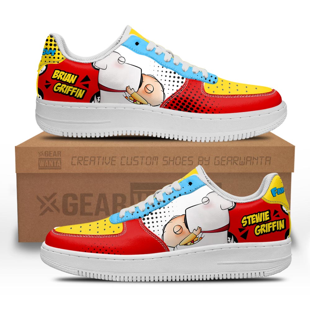 Stewie and Brian Griffin Family Guy Air Sneakers Custom Cartoon Shoes –  Perfectivy