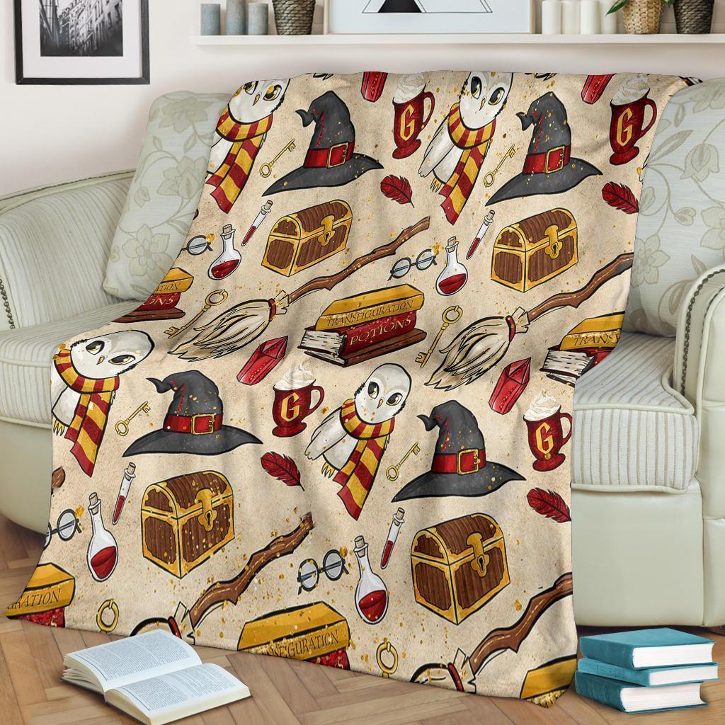 Bedding Harry Potter warm Fleece Blanket Unique design Owl Hogwarts