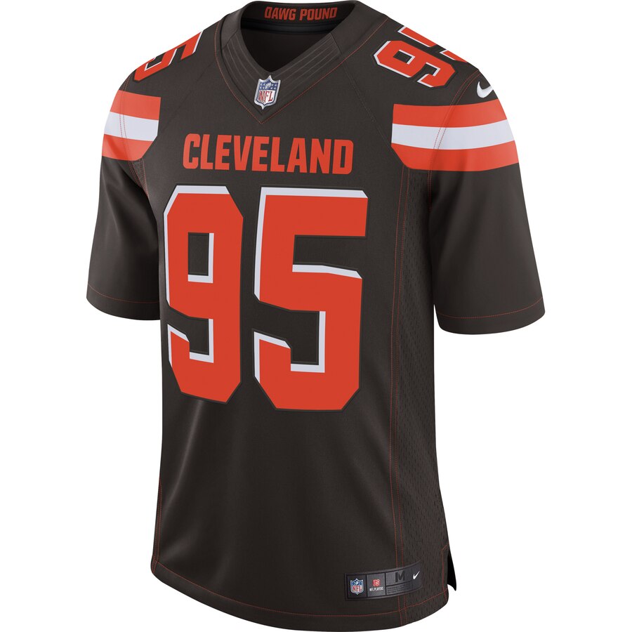 Limited Men's Myles Garrett Brown Jersey - #95 Football Cleveland