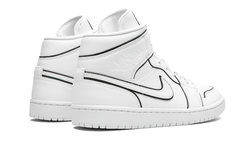 jordan 1 mid iridescent reflective white mens