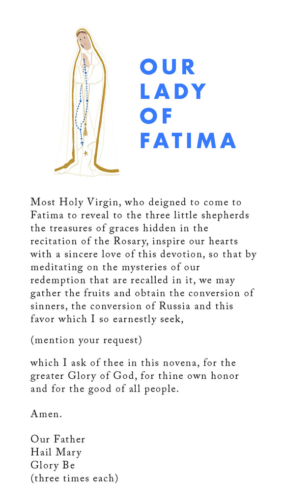 our lady of fatima novena