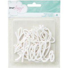 Watercolor Paper Words Die Cuts-Dear Lizzy Serendipity