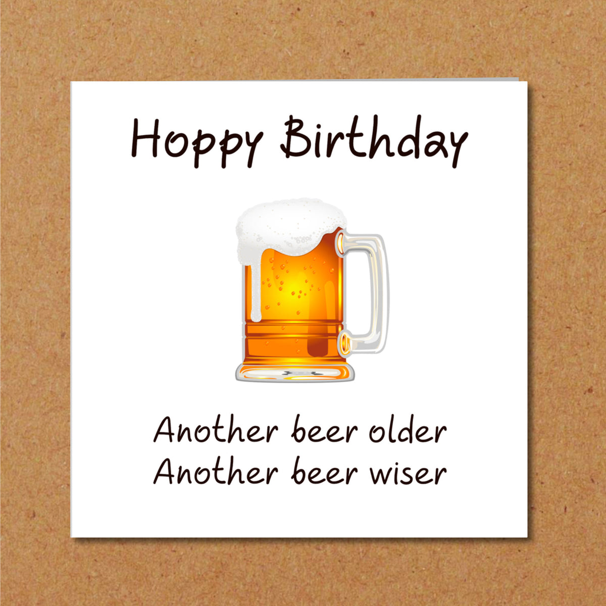 Funny Beer Birthday Card For Dad Son Male Friend Humorous Pun Quo