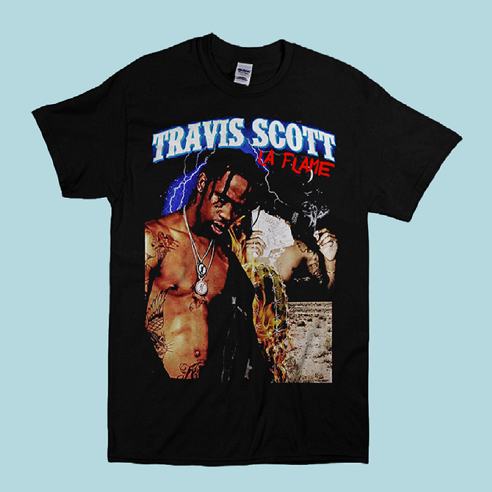 Travis Scott T-Shirt La Flame, Travis 