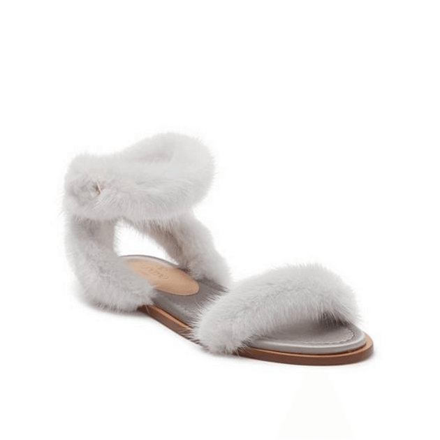 valentino fur sandals