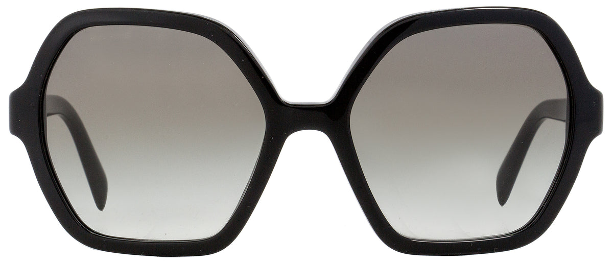 handicap papier Onzeker Prada Square Sunglasses SPR06S 1AB-0A7 Shiny Black 56mm PR06SS – Bluefly