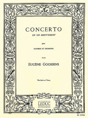 kompas breng de actie Plateau Goossens Concerto In 1 Movement Op.45 (oboe & Piano)