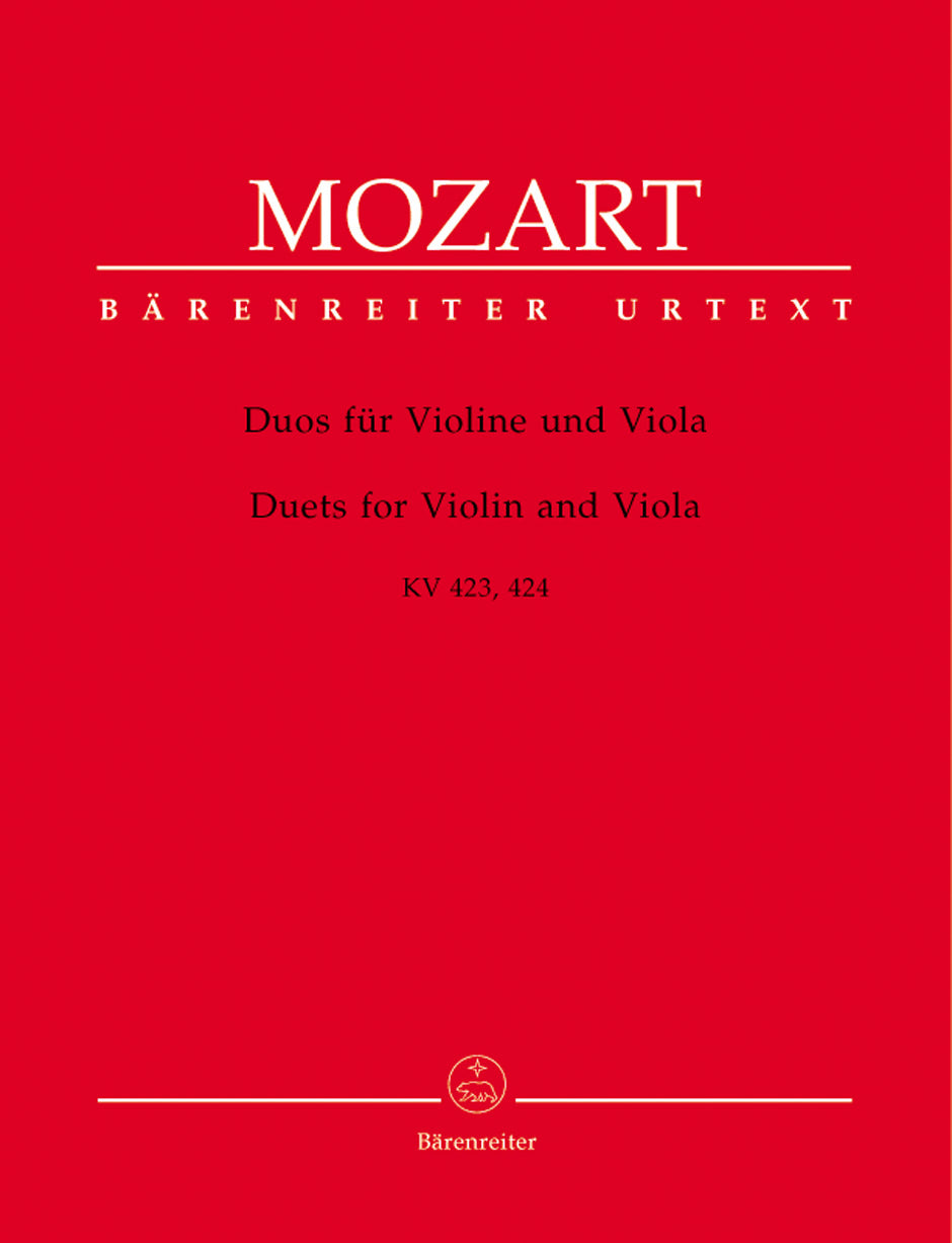 Insatisfecho histórico emergencia Mozart Duets for Violin and Viola K 423 and K 424
