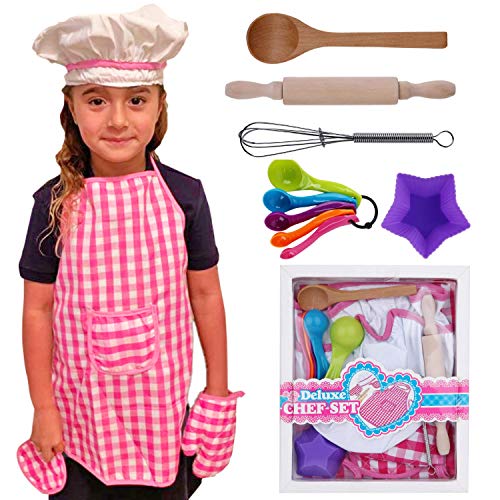 Kinder Backset 13 teilig Kuchenschürze Kochgeschirr Backwerkzeug Backen Kochen 