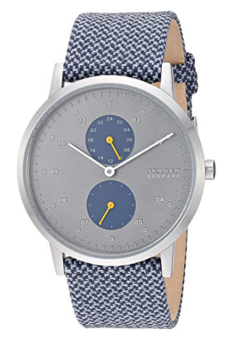 Modern blue fabric watch for men