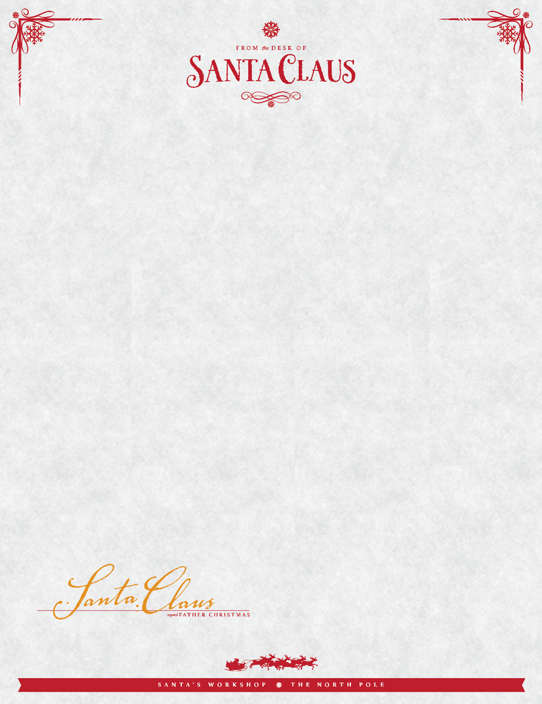 Santa Claus Letterhead Template