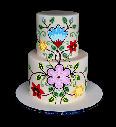 embroidery wedding cake 