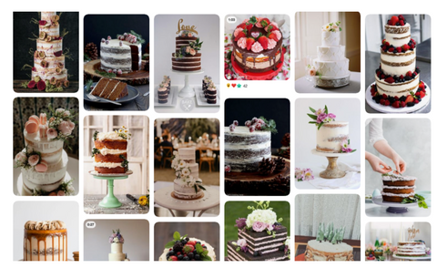naked or nude cakes for weddings, birthdays