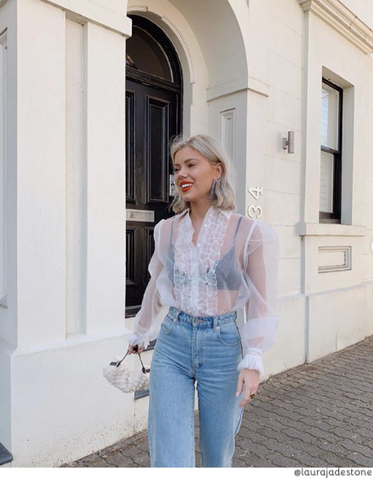 Bralette with transparent top