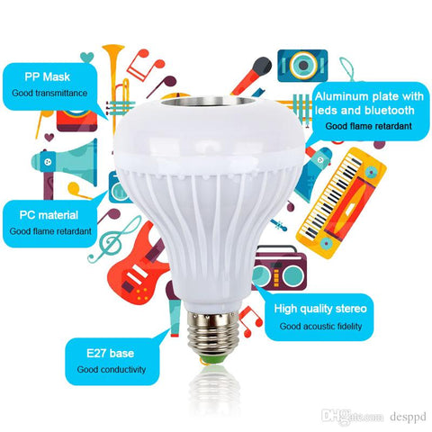 Smart Bluetooth Speaker LED Bulb Light Music - Orbit Super Deals.com