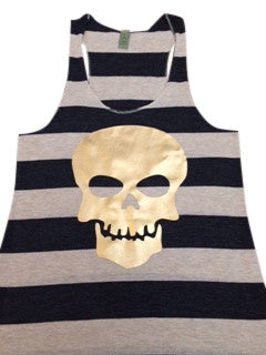 Skull Striped Tank - Skull Tank - Ruffles with Love