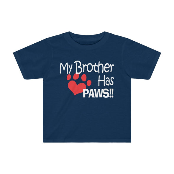 MY BROTHER HAS PAWS HEART KIDS TEE
