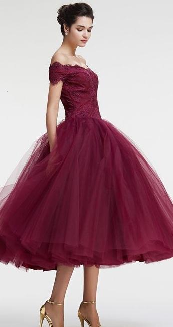 tea length ball gowns