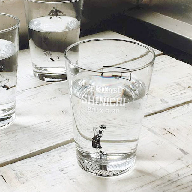 名入れ がぶ飲み 部活 大きめグラス バスケ Anniversary 富硝子 下町でつくるガラス雑貨 トミガラス公式オンラインショップ
