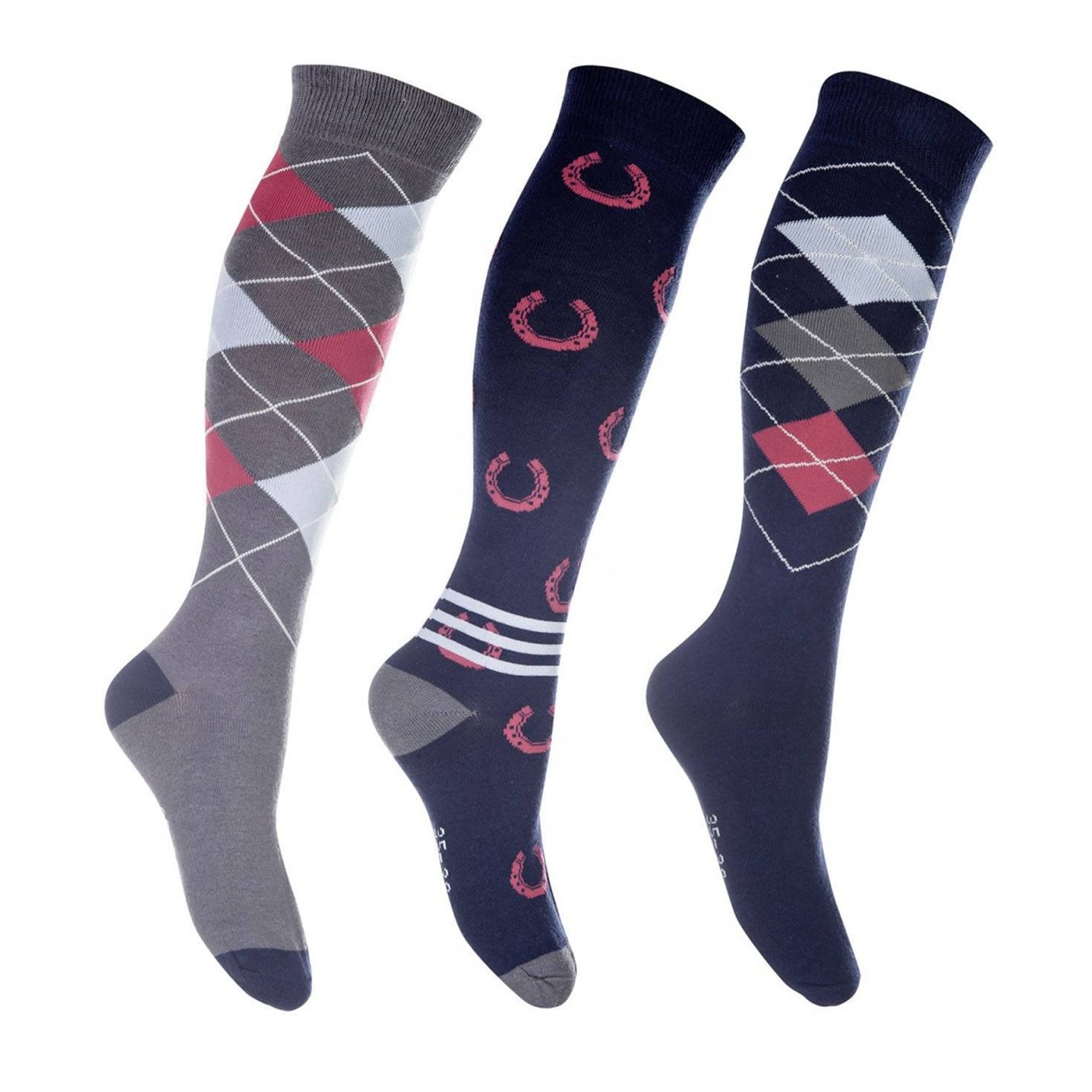 HKM Cardiff Riding Socks 3 Pack | Free UK Delivery Available | EQUUS