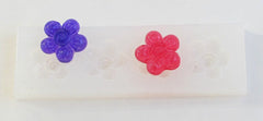 4 flower clear silicone mold USED
