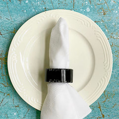 Black napkin holder epoxy