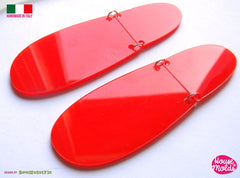 Clear two part oval silicone earrings mold