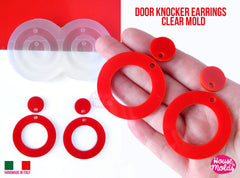 Clear silicone round shape earrings mold - two sizes